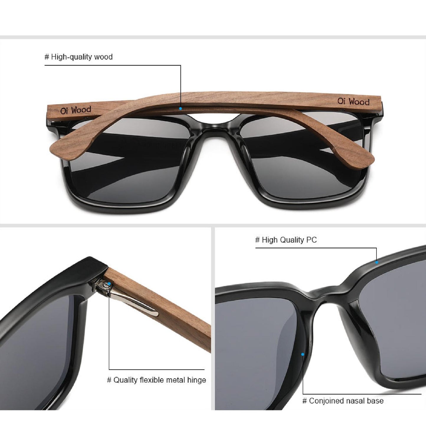 Dean Black/Blue Wood